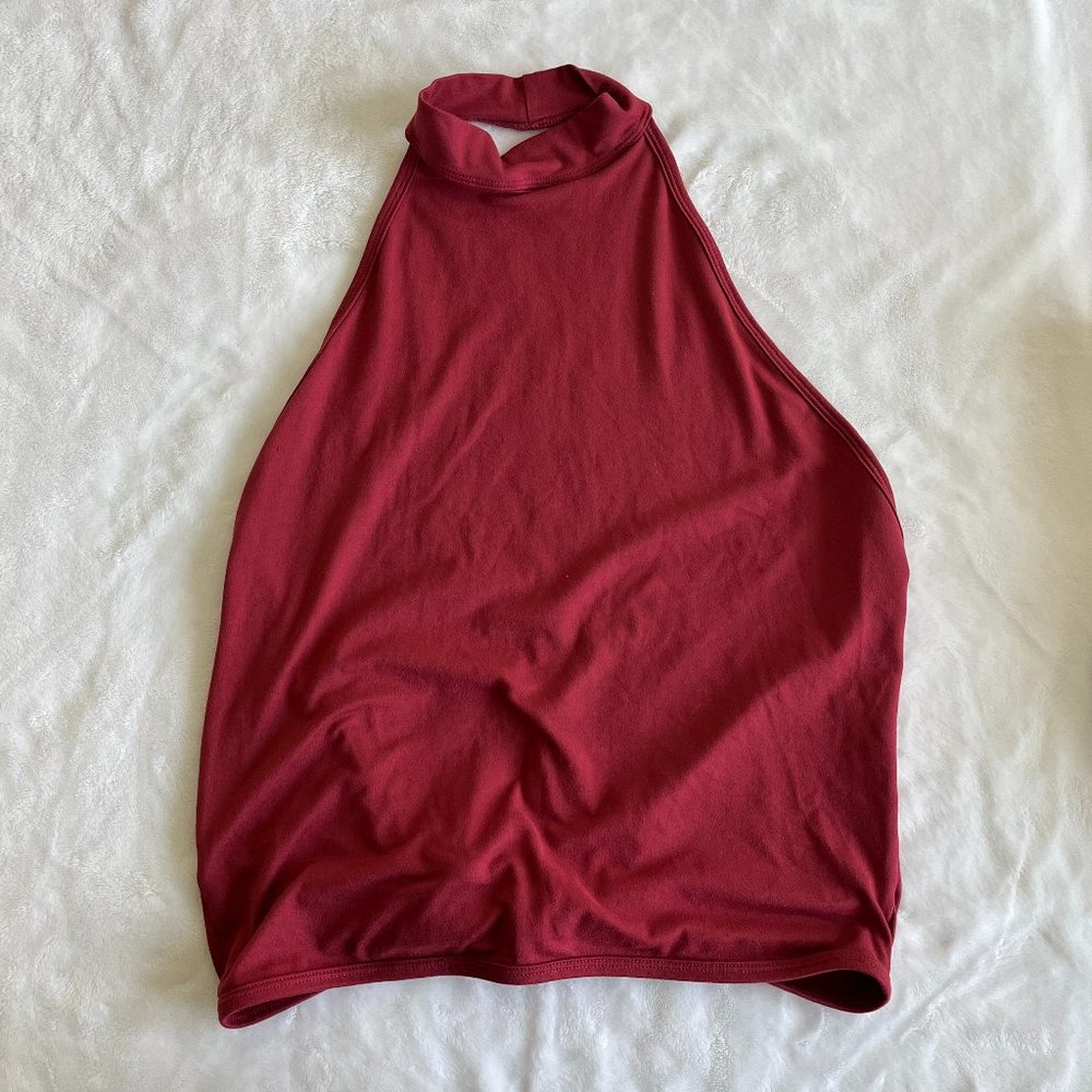Five the Label Wrap Maroon Top - Size Adult Small